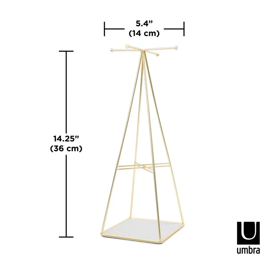 Prisma Jewellery Stand Mat Brass