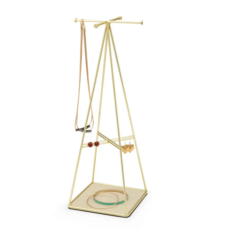 Prisma Jewellery Stand Mat Brass