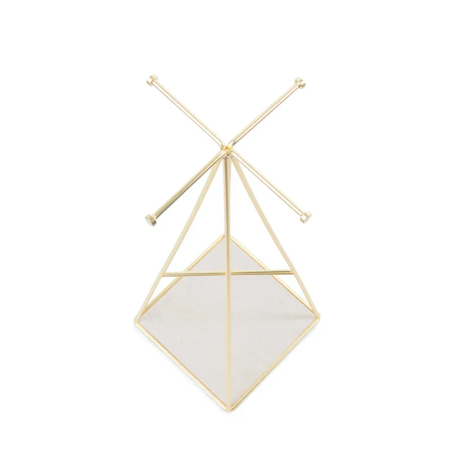 Prisma Jewellery Stand Mat Brass