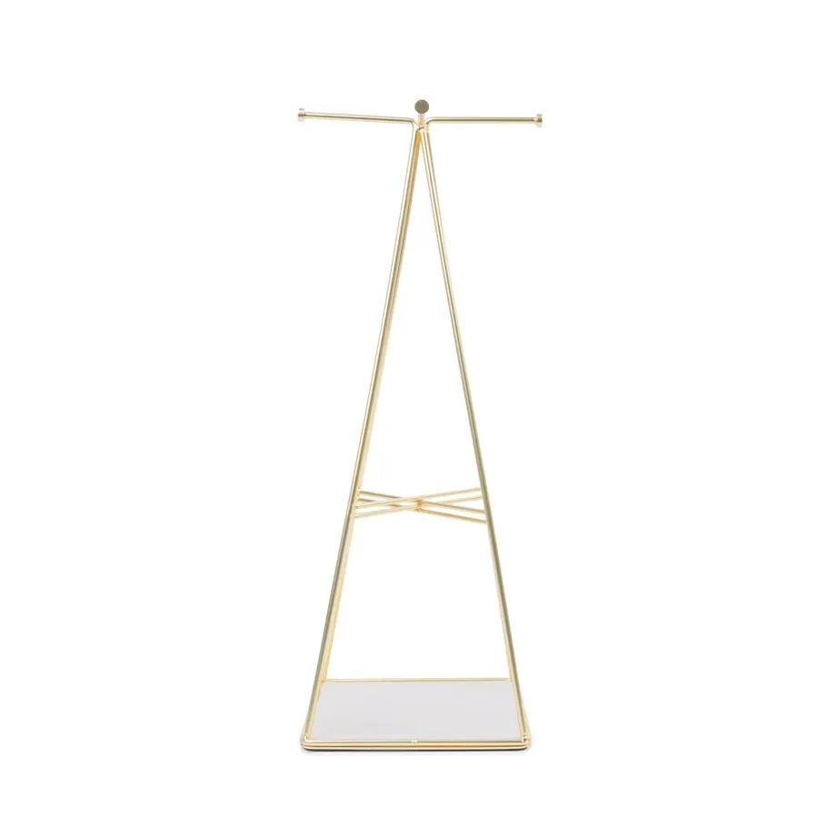 Prisma Jewellery Stand Mat Brass