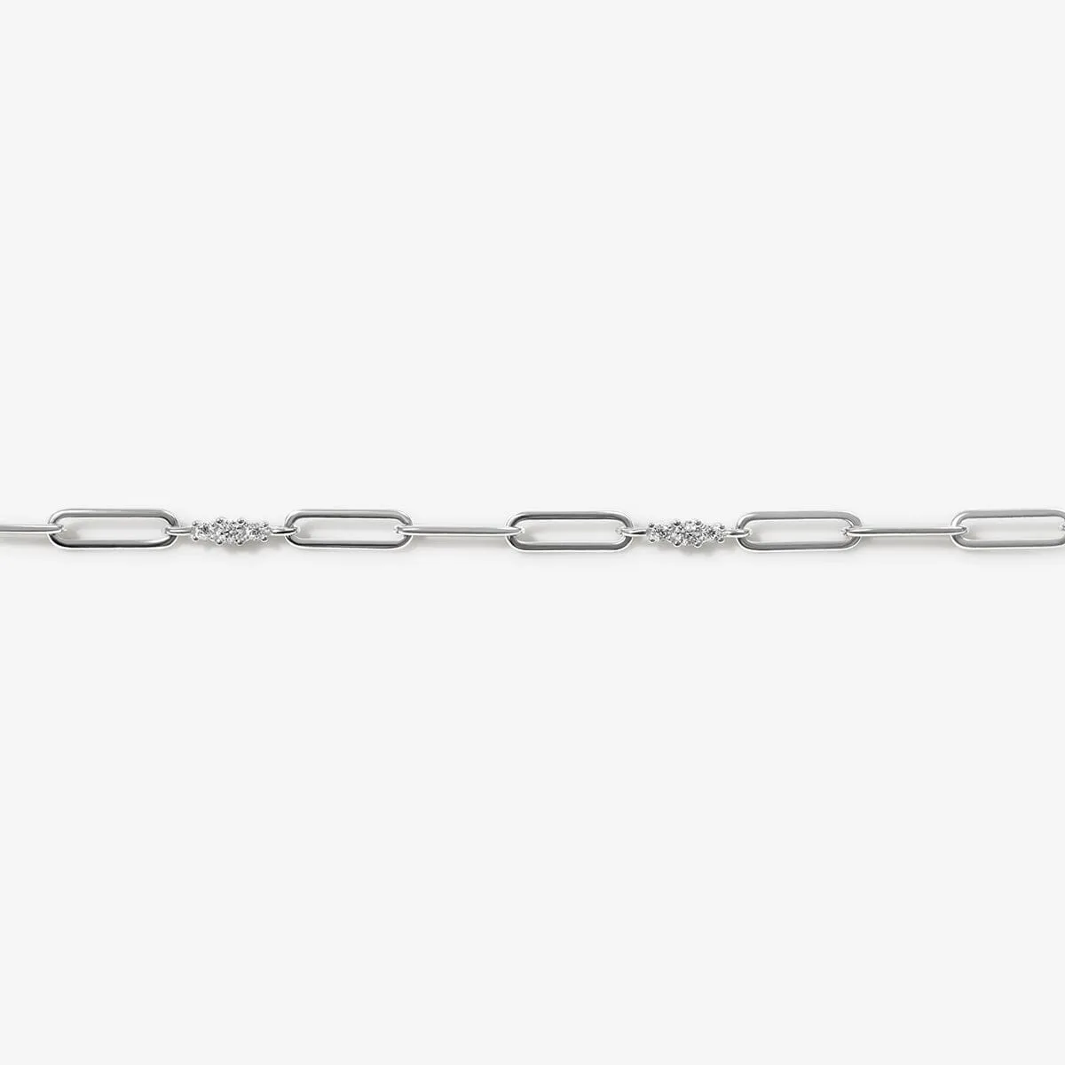 Rojas triple link paperclip chain anklet