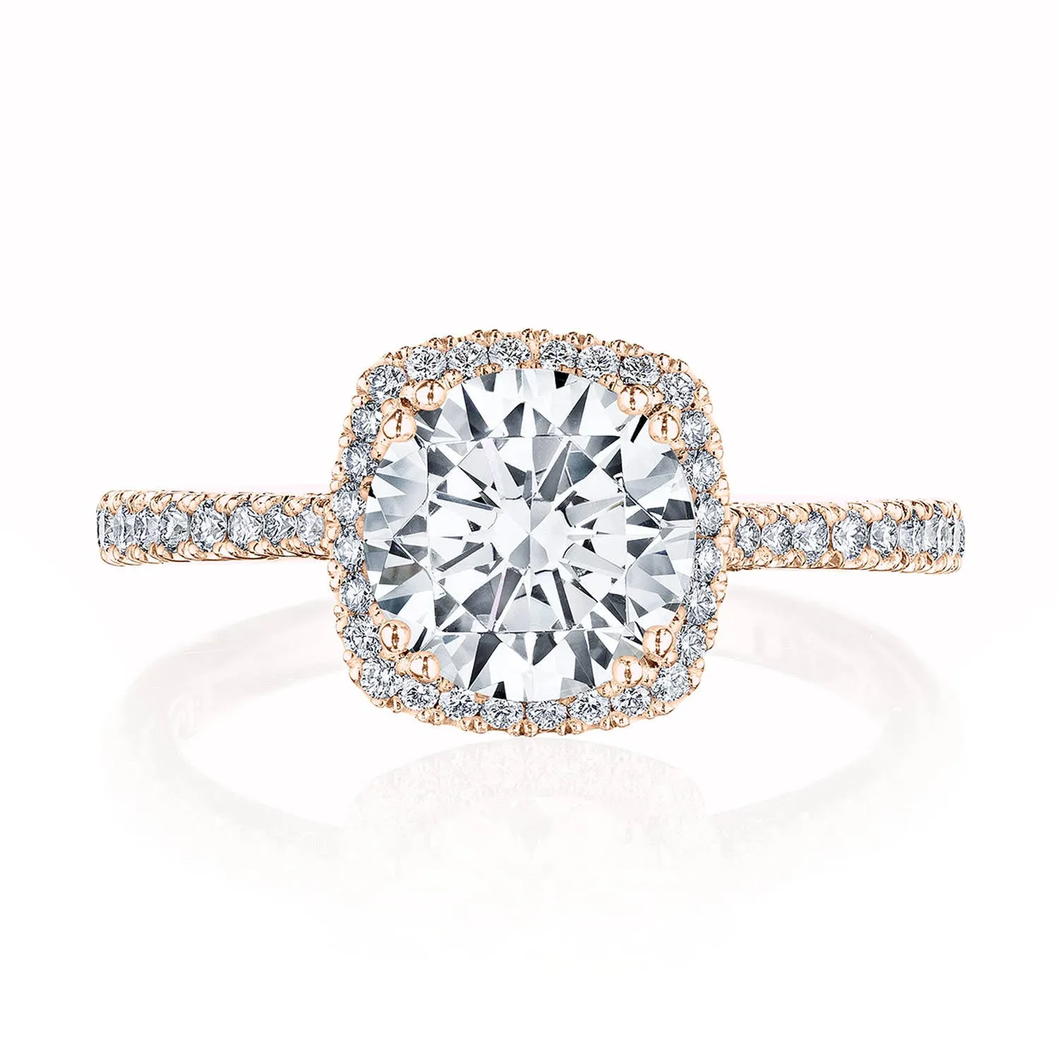 Round with Cushion Bloom Engagement Ring