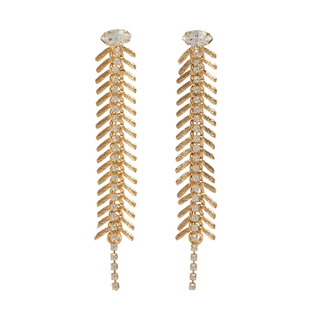 SEBASTIEN Fishbone Linear Earrings