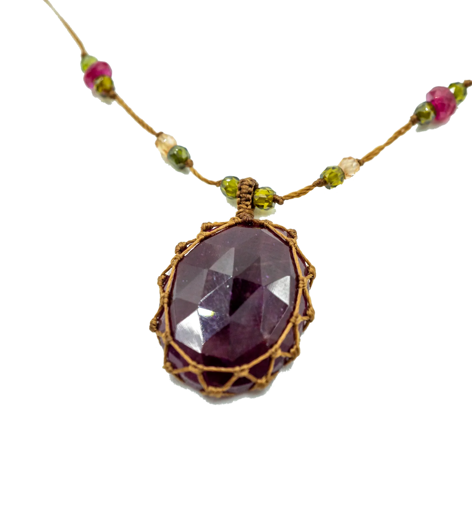 Sharing Ruby Short Tibetan Necklace