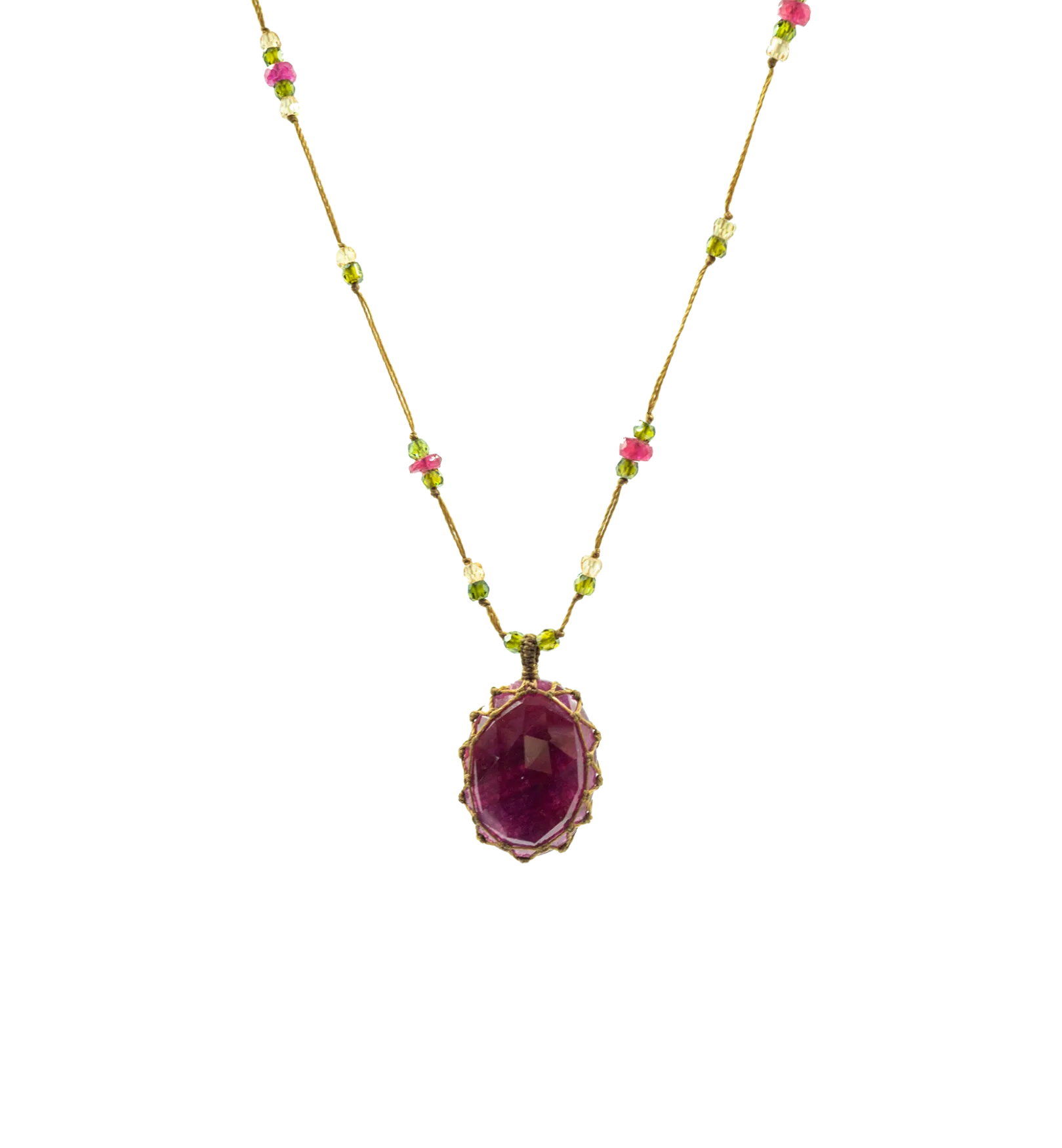 Sharing Ruby Short Tibetan Necklace