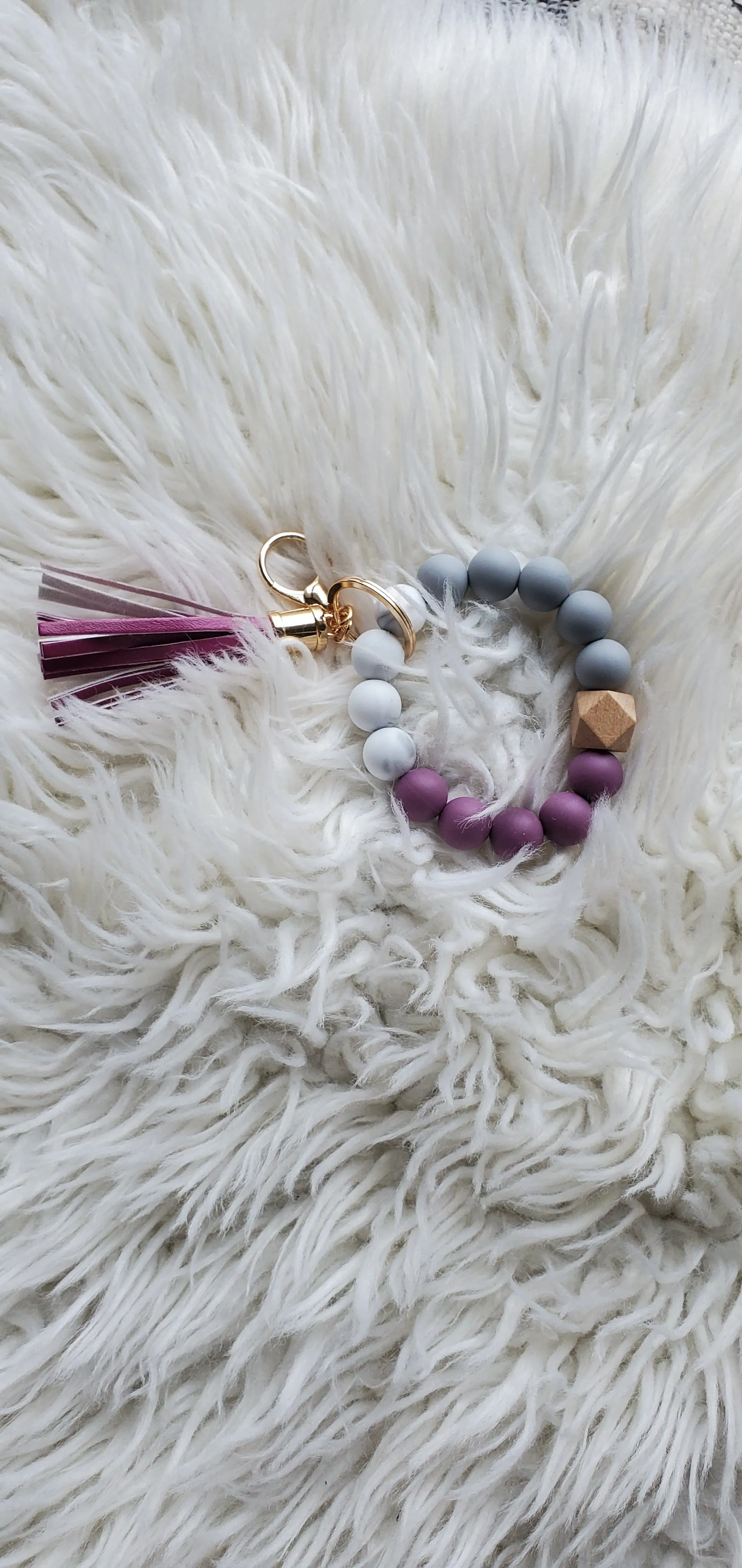 Silicone Keychain with Wristlet BangleBracelet