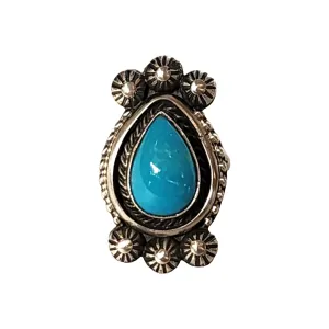 Sky Blue Turquoise Ring - Size 6