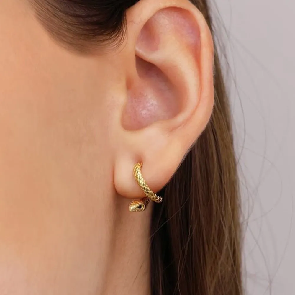 Slivering Snake Adjustable Ear Studs