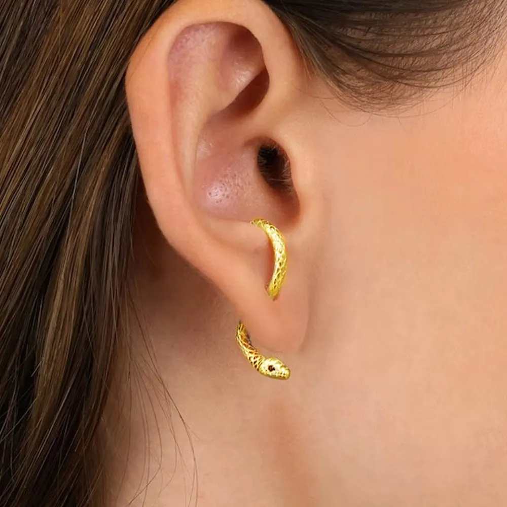 Slivering Snake Adjustable Ear Studs