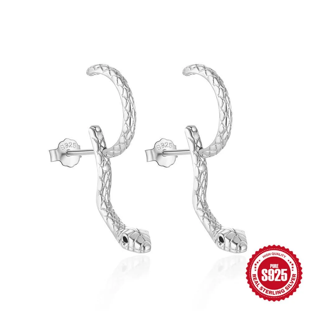 Slivering Snake Adjustable Ear Studs