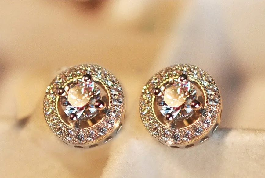 Sona Solitaire Stud Earrings