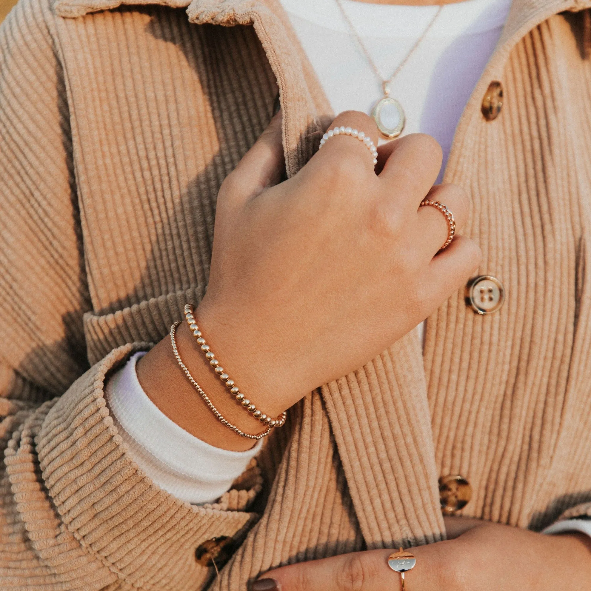 Staci Gold Filled Bead Bracelet