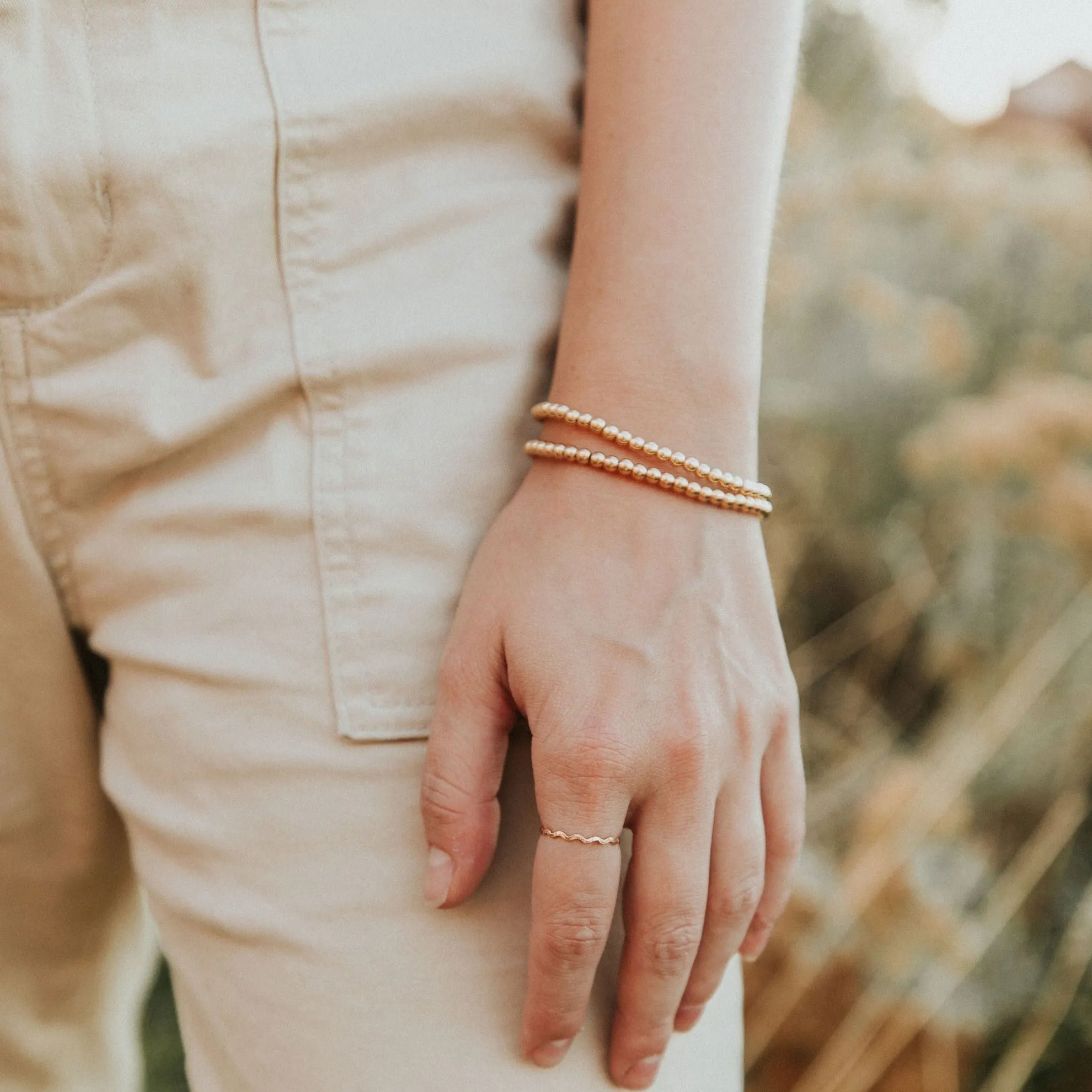 Staci Gold Filled Bead Bracelet