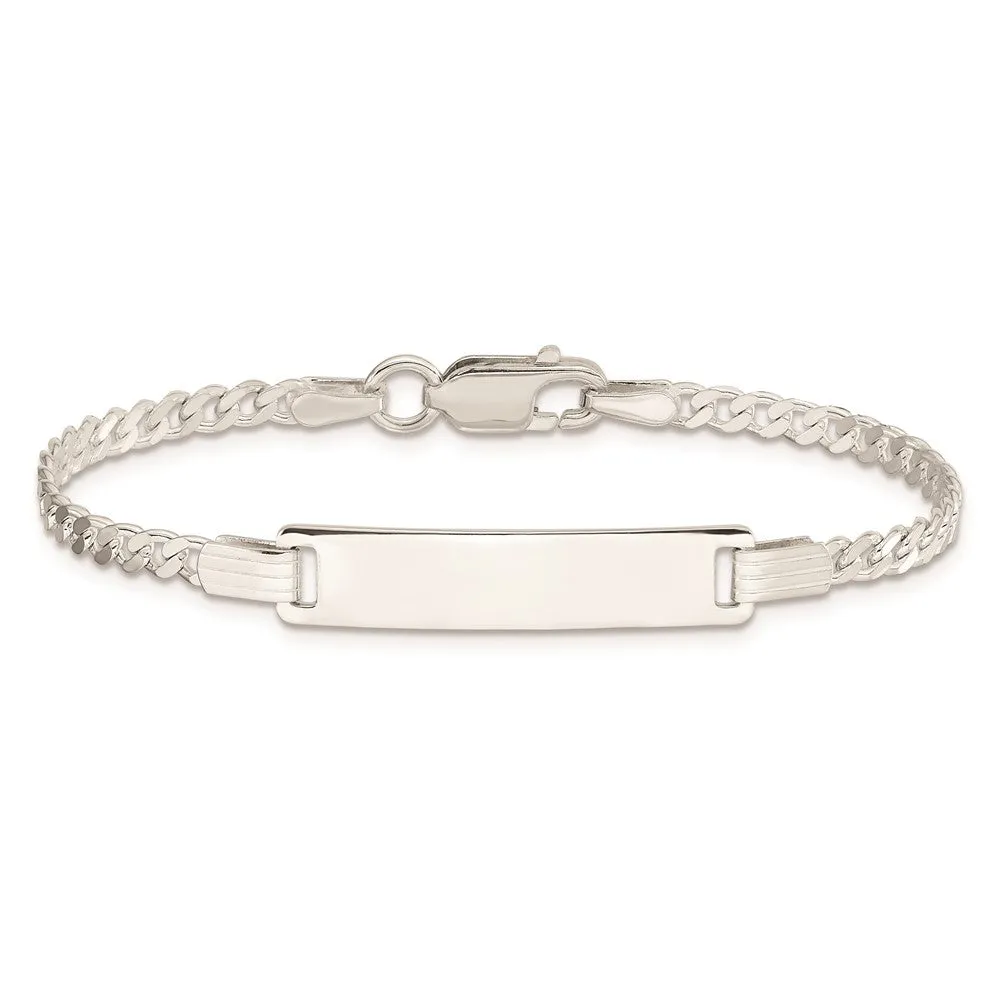 Sterling Silver 5.5-inch 6MM Childrens Lobster Clasp ID Bracelet