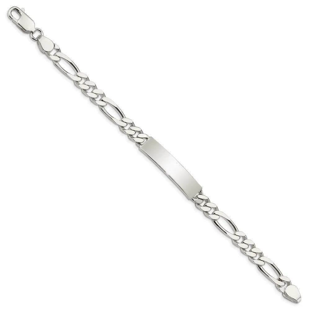 Sterling Silver 7.5-inch 7MM ID Figaro Bracelet