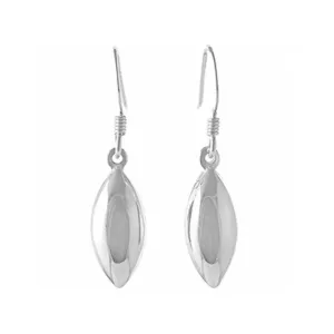 Sterling Silver Oval Dropper Earrings