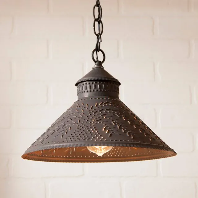 Stockbridge Shade Light with Willow in Kettle Black