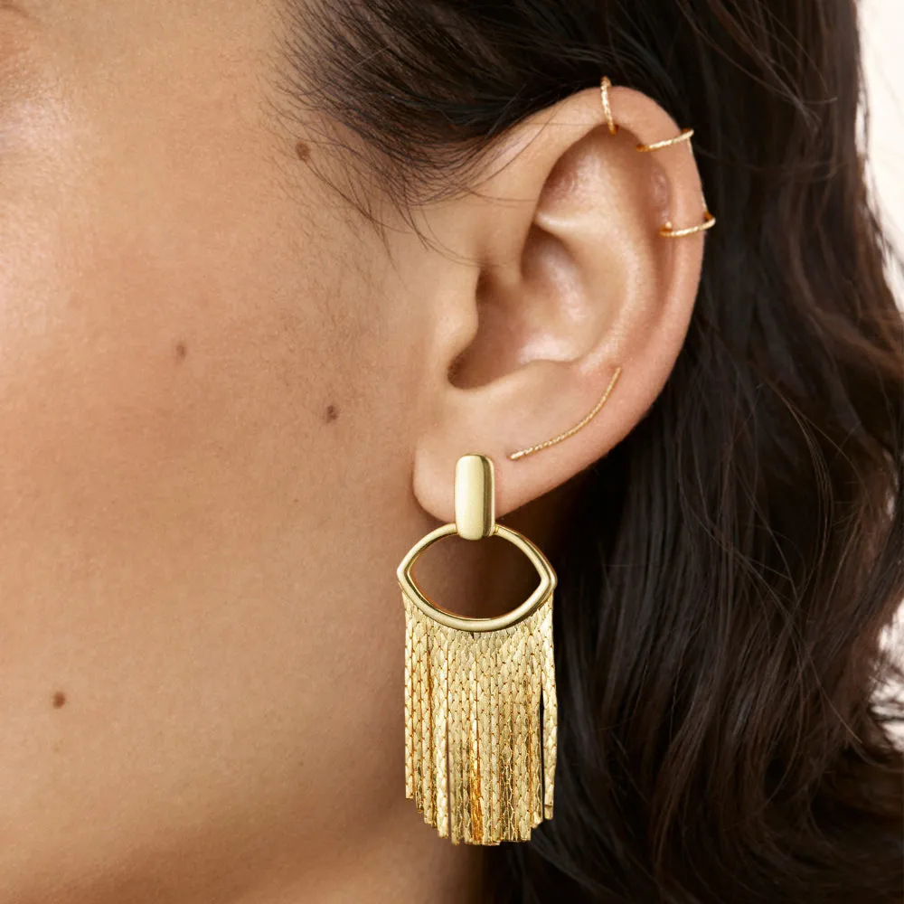 Tassel Dangle Earrings 14K Gold Plated