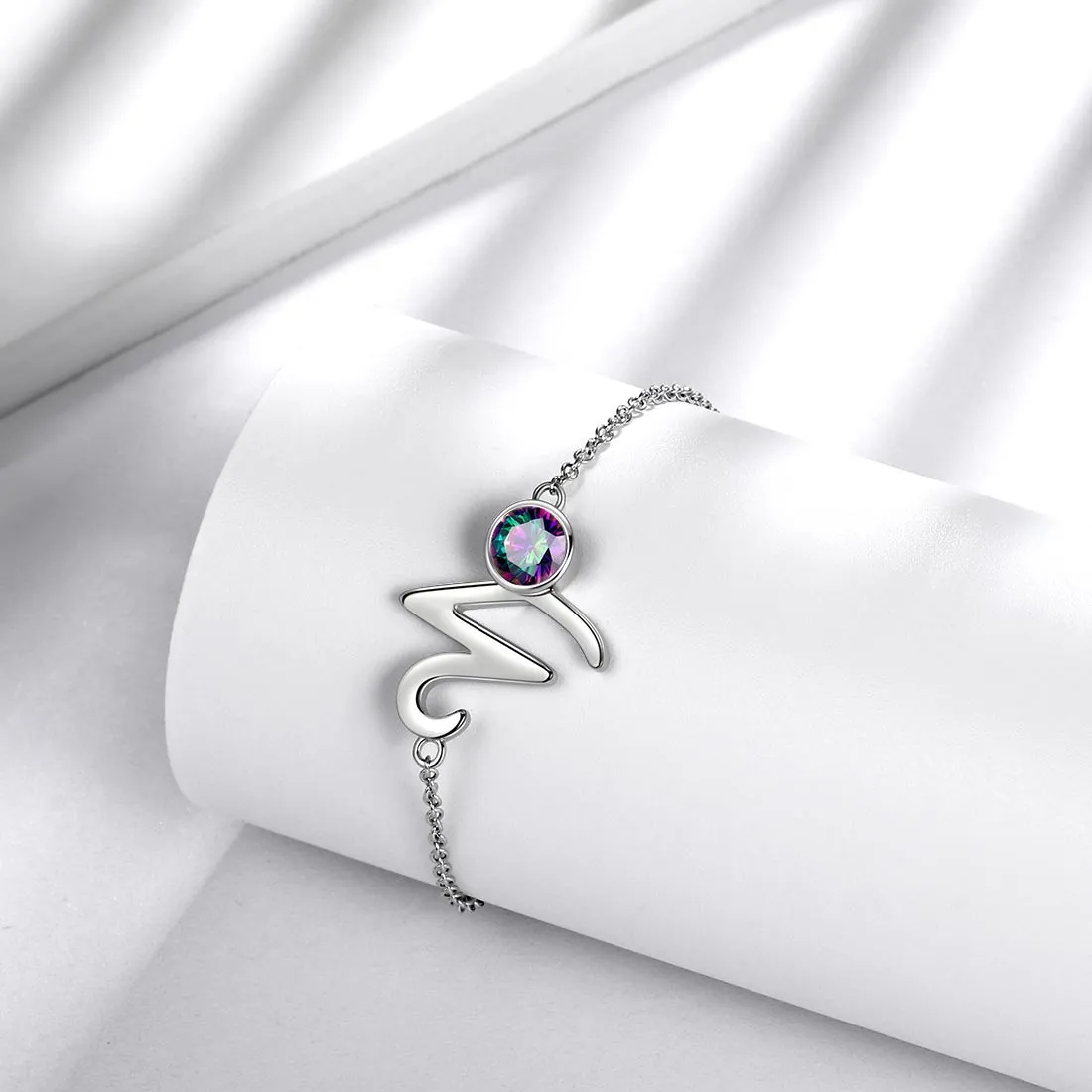 Tokyo Mart Capricorn Bracelet Women Girls Jewelry Birthday Gift Mystic Topaz Sterling Silver