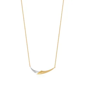 Two Tone Arrow Bar Necklace by Ania Haie