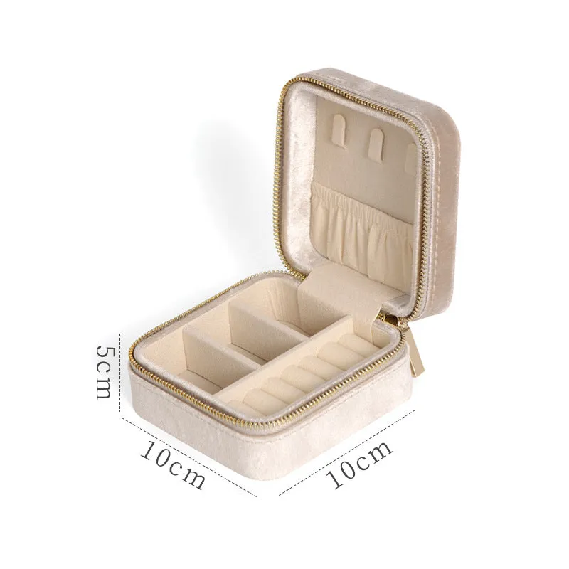 Velvet Travel Jewelry Box Portable Jewelry Organizer for Rings, Necklaces, Earrings, Bracelets Perfect Gifts for Women Girls