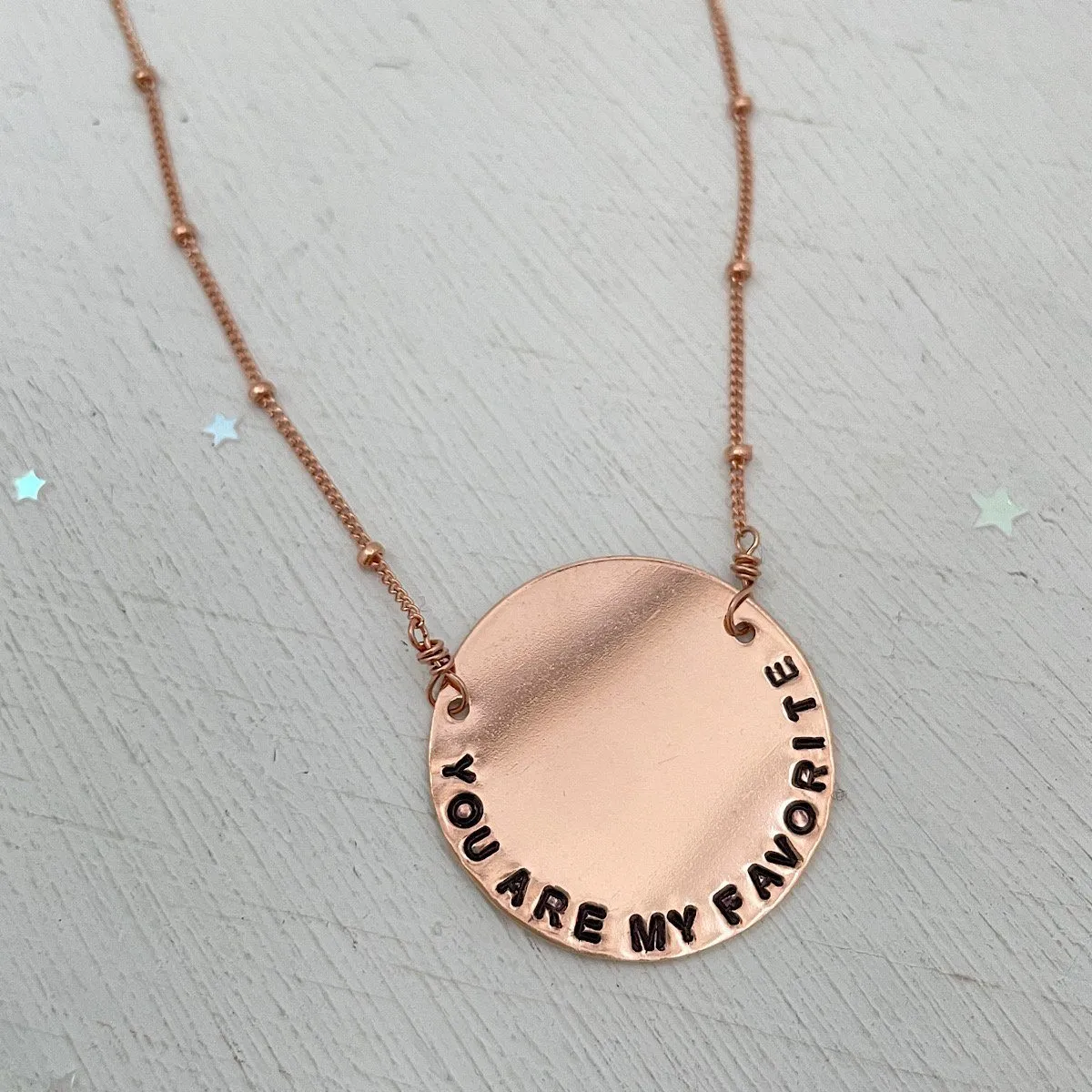 Vida Personalized Disc Necklace