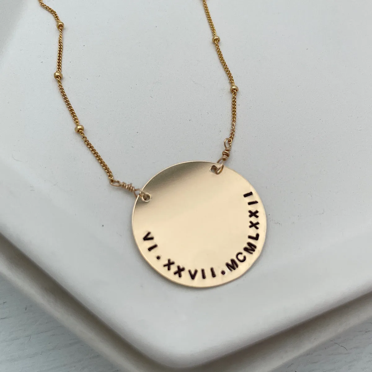 Vida Personalized Disc Necklace