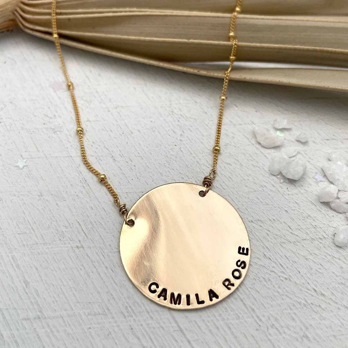 Vida Personalized Disc Necklace