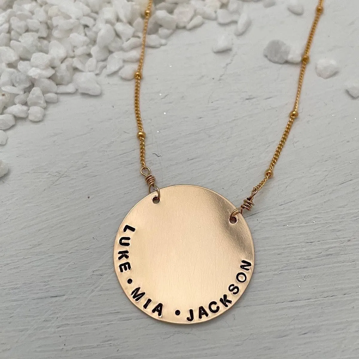 Vida Personalized Disc Necklace