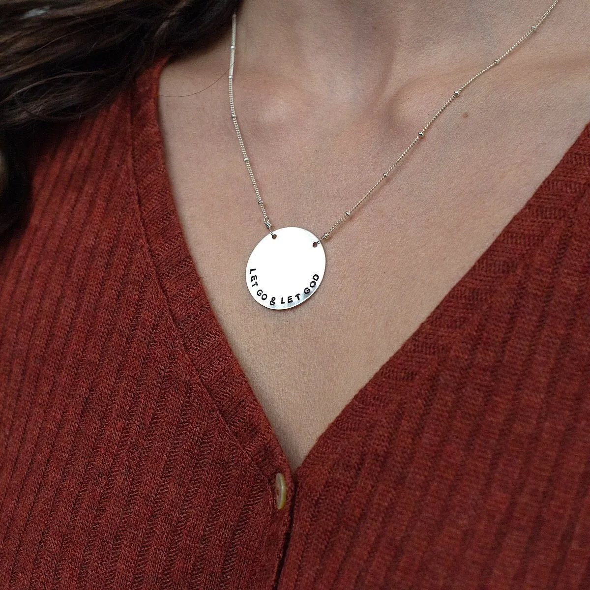 Vida Personalized Disc Necklace