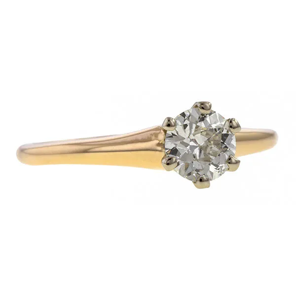 Vintage Solitaire Engagement Ring, Circular Brilliant 0.53ct.